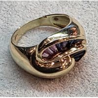 ANILLOS / SORTIJAS<BR>SORTIJA EN ORO AMARILLO CON AMATISTAS....