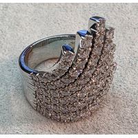 ANILLOS / SORTIJAS<BR>SORTIJA EN ORO BLANCO CON BRILLANTES. ...