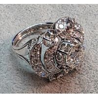 ANILLOS / SORTIJAS<BR>SORTIJA EN ORO BLANCO CON BRILLANTE CE...
