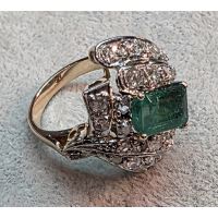ANILLOS / SORTIJAS<BR>SORTIJA ANTIGUA EN ORO AMARILLO Y ORO ...