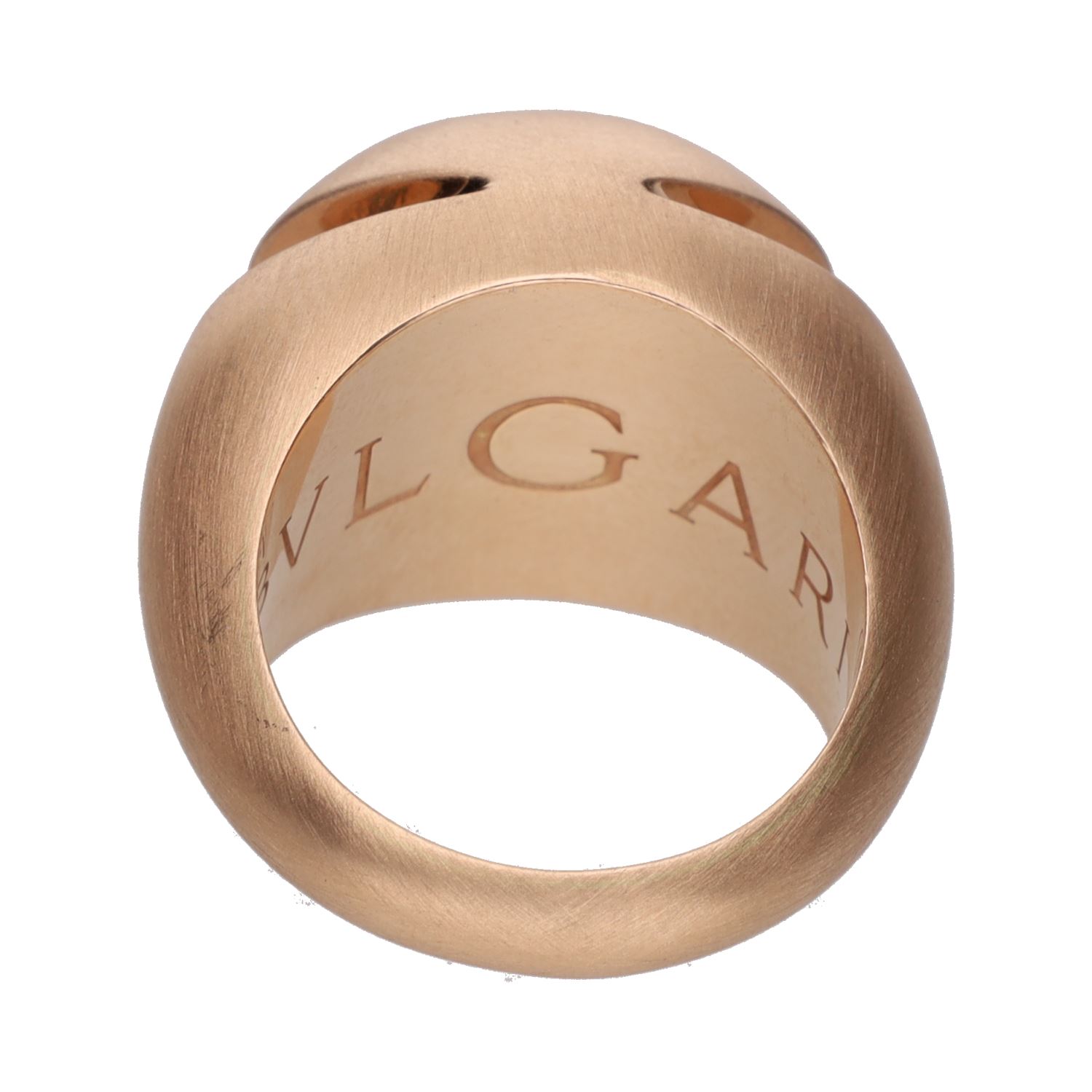Sortija bulgari cabochon en oro rosa. Talla 52.
