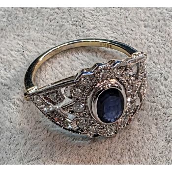 ANILLOS / SORTIJAS<BR>SORTIJA EN ORO AMARILLO Y ORO BLANCO C... · ref.: (SMX)