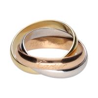 ANILLOS / SORTIJAS<BR>SORTIJA TRINITY DE CARTIER. TALLA 51.