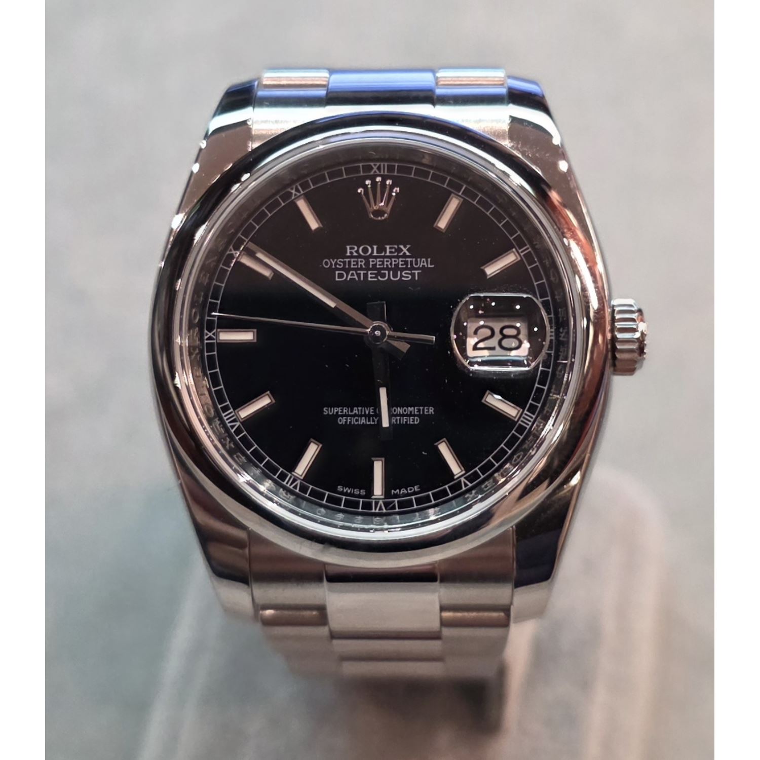 Datejust acero oyster esfera negra 36mm.   