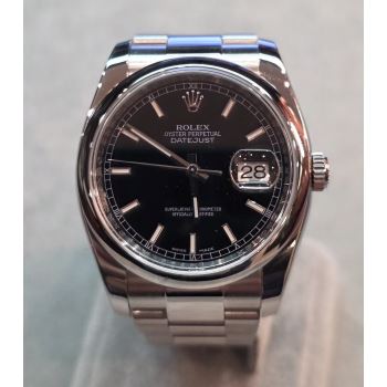 ROLEX<BR>DATEJUST ACERO OYSTER ESFERA NEGRA 36M... · ref.: 116200