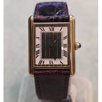 CARTIER<BR>MUST DE CARTIER PLATA VERMEIL QUARTZ 2... · ref.: 590005